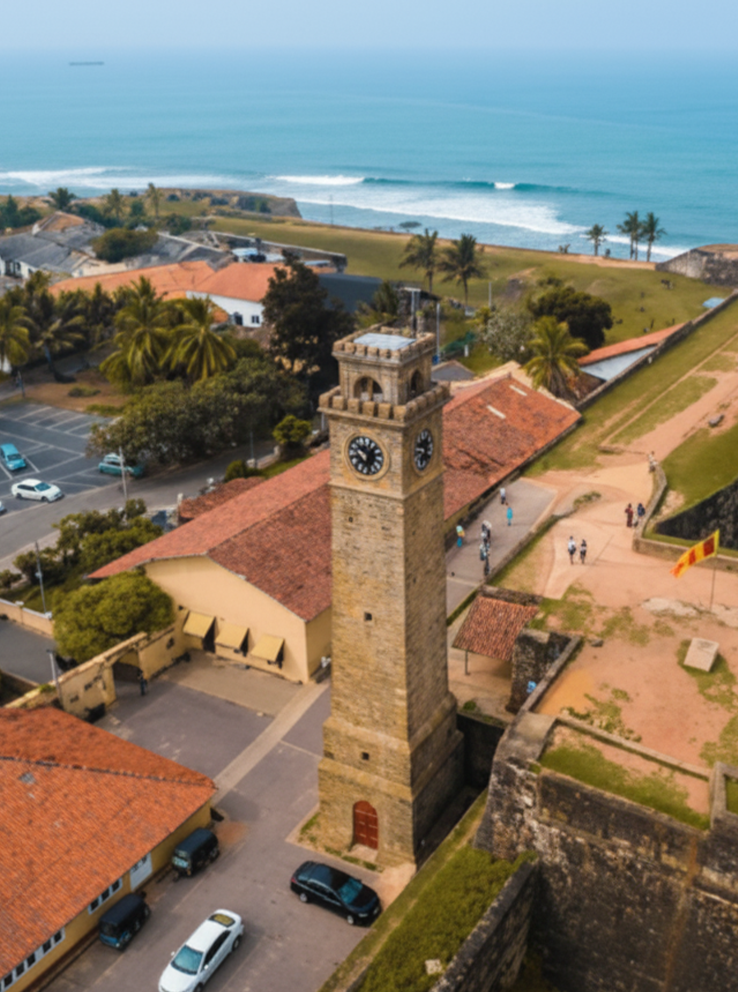 Surf scene on Sri Lankan coast